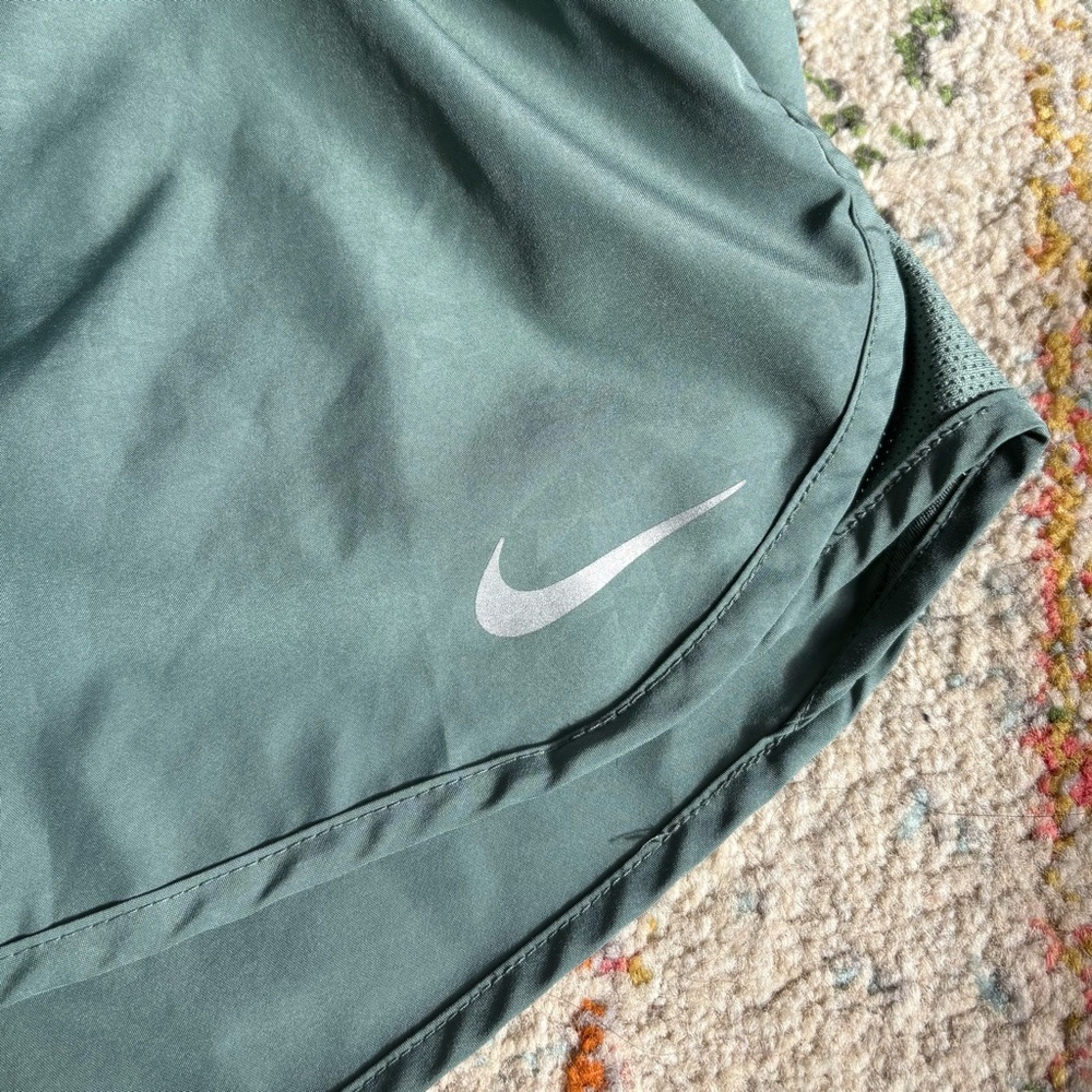 Nike Running Dri Fit Women’s Sage Green Athletic Shorts - Picture 4 of 9